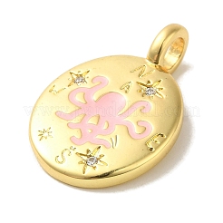 Латунные микро проложить кубического циркония подвески KK-Z042-23G-03