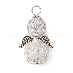 Подвески из сплава со стеклянным бисером PALLOY-MZ00276