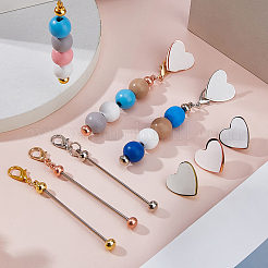 12 шт. 3 стиля железный прут подвесные украшения для бусин&nbsp;KEYC-FH00081