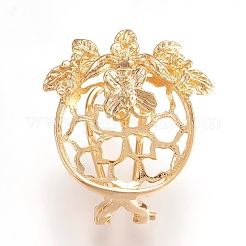 Латунь серьги EJEW-P160-02G-NF