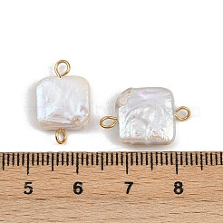 Подвески-коннекторы из натурального пресноводного жемчуга Кеши с квадратной головкой&nbsp;STAS-D378-10G