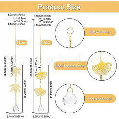 2 шт. латунные ветряные колокольчики ручной работы&nbsp;HJEW-BC0001-18