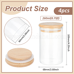 Прозрачная стеклянная банка&nbsp;DIY-WH0060-23B