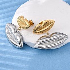 Двухцветные серьги-гвоздики из нержавеющей стали 304 с подвесками&nbsp;EJEW-Z109-02GP