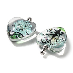 Прозрачные стеклянные подвески&nbsp;GLAA-M048-01B