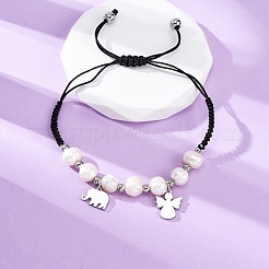 Регулируемые плетеные браслеты из нейлона BJEW-A036-01P