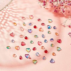 180шт 12 стиля прозрачных стеклянных кабошонов GGLA-FH001-01