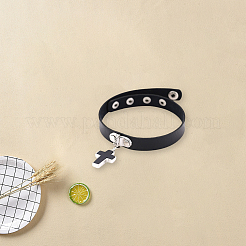 1 шт. регулируемые колье-чокеры из искусственной кожи NJEW-CL0001-01