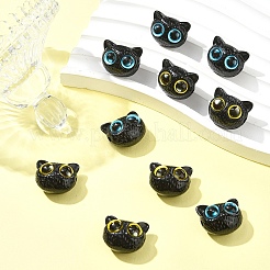 10шт 2 цвета непрозрачных бусин из смолы RESI-YW0001-93