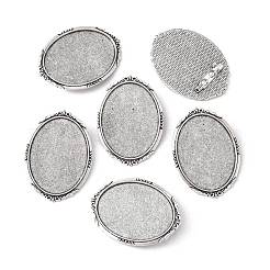 Овальные тибетском стиле сеттинги брошь кабошон&nbsp;TIBE-S172-AS-NR