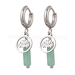 Серьги-кольца из нержавеющей стали 304 с камнями разных цветов&nbsp;EJEW-JE06791