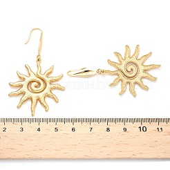 Серьги-подвески из нержавеющей стали Sun 304&nbsp;EJEW-C142-10G