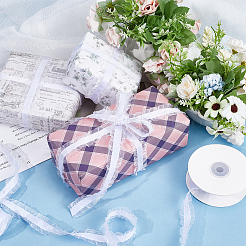 10 ярд плиссированной кружевной отделки из полиэстера OCOR-WH0080-93A