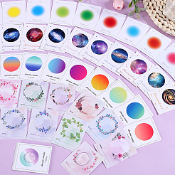 8 пакет 4 стиля многоцветная бумажная сургучная печать штамп иллюстрированная карточка для сургучной печати монеты AJEW-CP0007-63