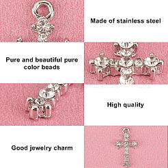 24 шт. подвески из сплава стразов ALRI-FH0001-02