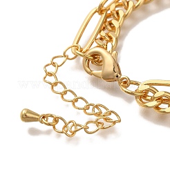 Слово весело латунь микро паве кубический цирконий карточка бумага цепочка браслеты BJEW-L696-103G