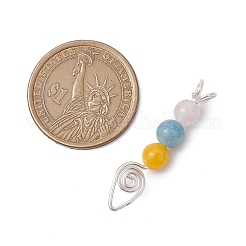 Подвески из натуральных смешанных камней с круглыми бусинами&nbsp;PALLOY-JF03108