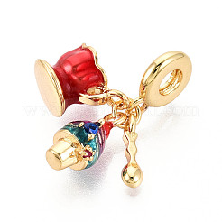 Латунь микропейв кубический цирконий европейские подвески с подвесками KK-N271-03G