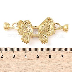 Реечное покрытие латунь микро паве прозрачный кубический цирконий складные застежки&nbsp;KK-S384-11G