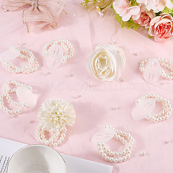 Пластиковые эластичные браслеты с имитацией жемчуга&nbsp;AJEW-WH20064-04