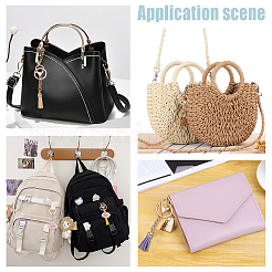 12шт 6 цвета искусственной замши кисточки брелок-подвеска&nbsp;KEYC-WR0001-30G