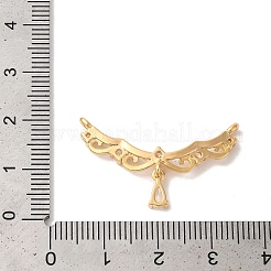 Латунные микропаве прозрачные подвески с фианитом&nbsp;LS-KK-M294-21G