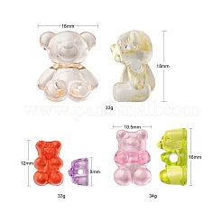 Прозрачные акриловые бусины MACR-FS0001-14