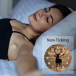 Настенные часы с принтом из мдф HJEW-WH0058-020