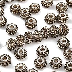 Бусины со стразами из смолы&nbsp;CPDL-H001-10x7mm-17