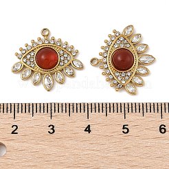 Подвески-глаза из натурального сердолика (окрашенного и нагретого) STAS-P380-24G-03