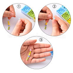 4 цвет стеклянных бусин и бусин из полимерной глины&nbsp;DIY-YW0002-43