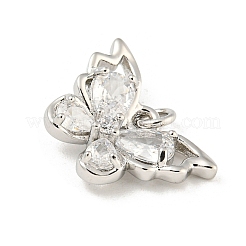 Латунные микропаве прозрачные подвески с фианитом&nbsp;KK-Z057-07P