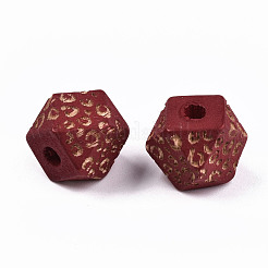 Расписные бусы из натурального дерева&nbsp;WOOD-T021-51A-08