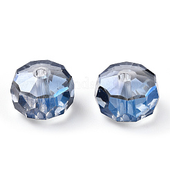 Прозрачные стеклянные бусины гальваническим пряди EGLA-YWC0001-10mm-02