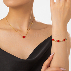 Элегантный комплект украшений из нержавеющей стали 201 ZX0259