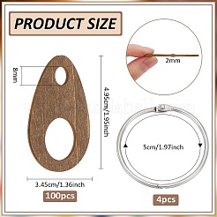 100 шт. деревянная катушка ниток&nbsp;DIY-BC0013-82B