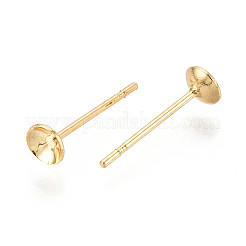 Сеттинги латунные серьги KK-T077-18G-01