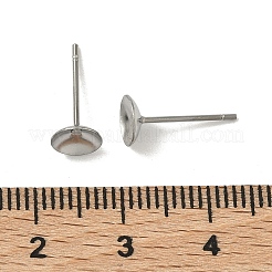 Фурнитура для сережек-гвоздиков из не тускнеющей нержавеющей стали марки 304&nbsp;LS-X-STAS-R063-50