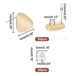 20 шт. латунные серьги-гвоздики&nbsp;KK-PH0005-02