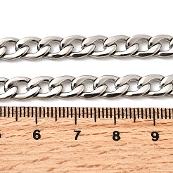 6 мм 304 нержавеющая сталь кубинские звенья цепи ожерелья для женщин мужчин NJEW-B134-01C-P