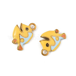 Подвески из нержавеющей стали 304 с эмалью&nbsp;STAS-P396-10G-01