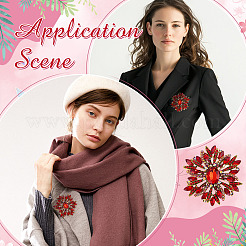 1 шт. броши из сплава со стразами JEWB-MA0001-01A