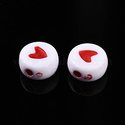 Непрозрачные акриловые бусины&nbsp;X-ACRP-T004-02A