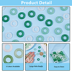 60 шт. 3 стиля стеклянных соединительных колец&nbsp;GLAA-HS0001-14