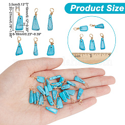 50шт окрашенные подвески из натурального говлита&nbsp;PALLOY-AB00142