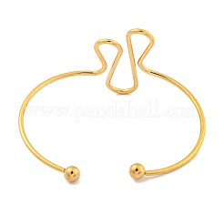 Браслеты-манжеты из нержавеющей стали 304 с ионным покрытием (IP) BJEW-P331-21G