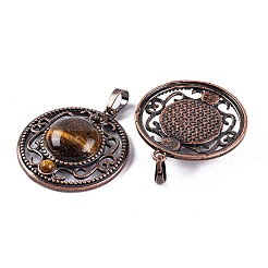 Природных тигровый глаз подвески&nbsp;G-Q158-03-09