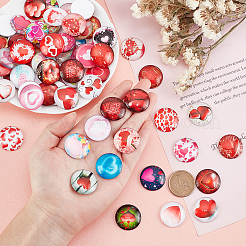 Flatback стеклянные кабошоны для поделок проектов GGLA-S047-01A-25mm