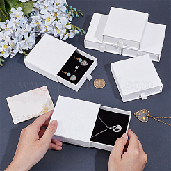 24 шт. квадратные картонные коробки для упаковки ювелирных изделий&nbsp;CON-OC0001-75