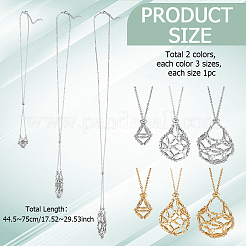 6 шт. 6 стиля 304 нержавеющая сталь кабельная цепь ожерелье изготовление&nbsp;NJEW-PH0001-34B